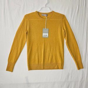 The Cashmere Crew Sweater in Yellow Everlane Size XSmall Long Sleeve Pullover
